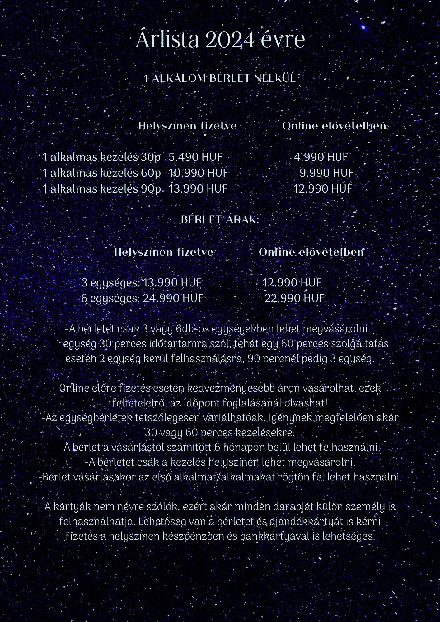 2024 évi díjszabás